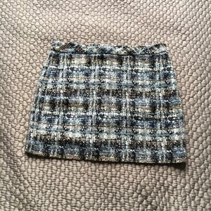 J.Crew Cotton/Silk Mini Skirt w/ Metallic Detail